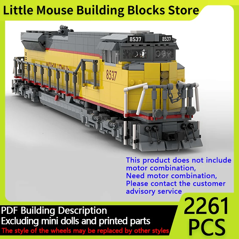 

City Car Model MOC Building Bricks SD90MAC-H2 Diesel Locomotive Modular Technology Gifts Holiday Assemble Children Toys Suit