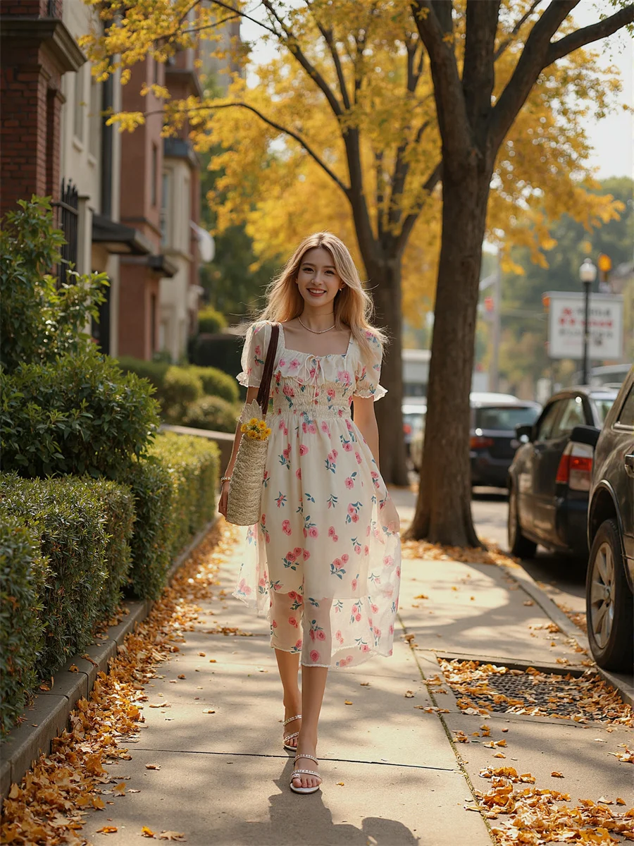 Damesfeestjurk voor dames Bloemenprint Enkellange Gradiënt Ombre Meerkleurig Kleurrijk Contrasterend Blokkerend Kleurblok