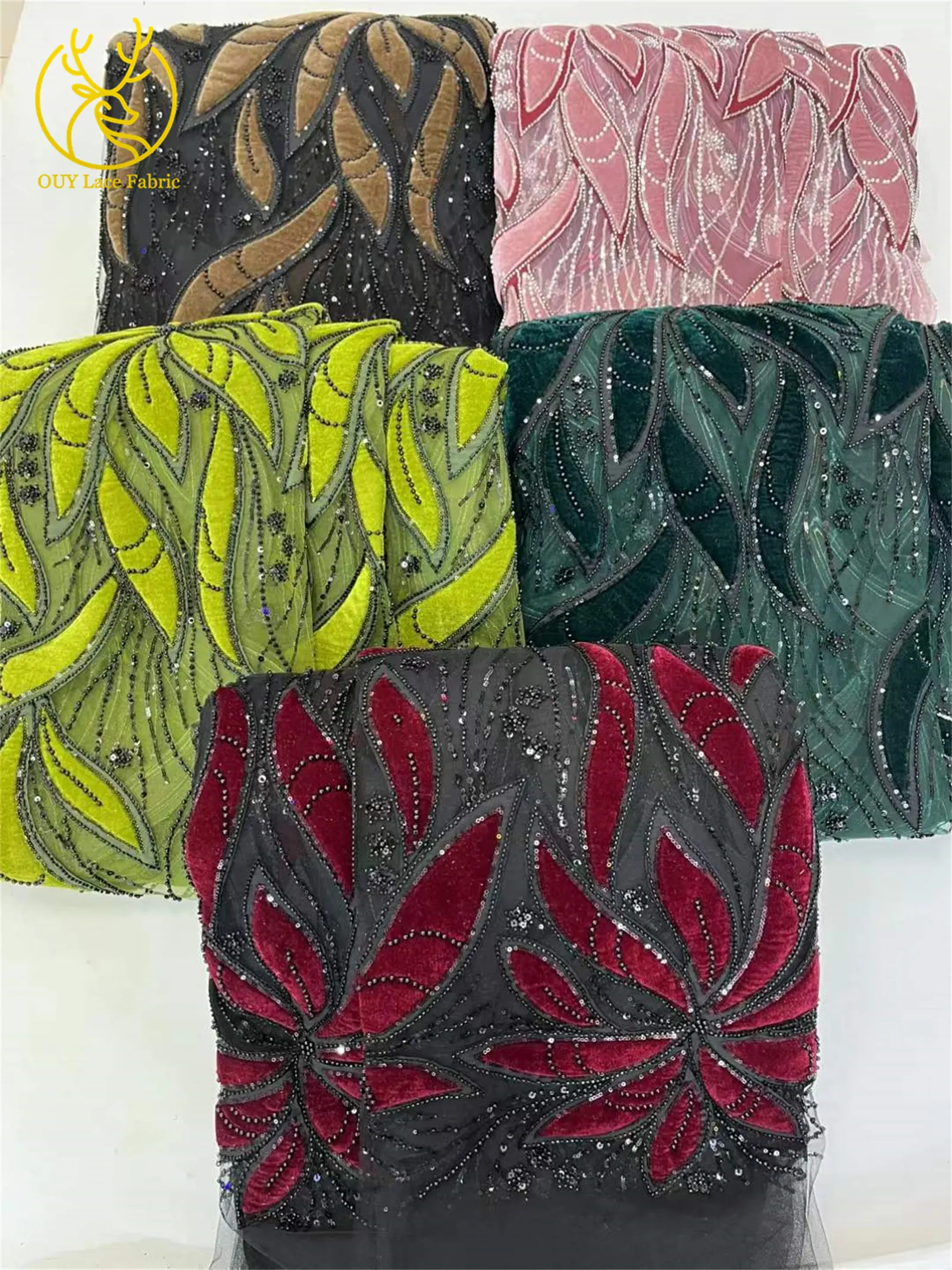 أحدث تصميم فاخر الأفريقي مطرز نسيج القطن الدانتيل 2025 فرنسا نيجيريا الترتر تول أقمشة الدانتيل حفل زفاف فساتين السهرة