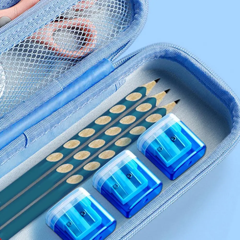 Точилка для карандашей с двумя отверстиями, точилка для карандашей с двойным отверстием и коробкой для хранения для домашнего офиса, детей, эффективная