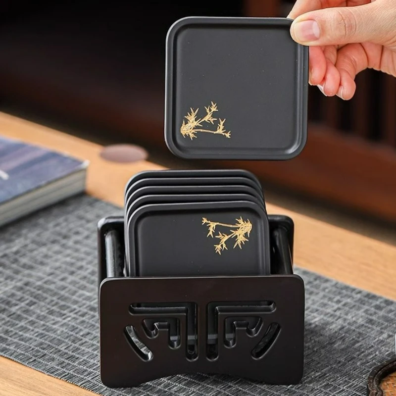 Retro Kung Fu Tea Coaster Chinese Style Heat Insulation Anti-scalding Household Tea Tray Tea Mat Ceremony Accessories 2025 New