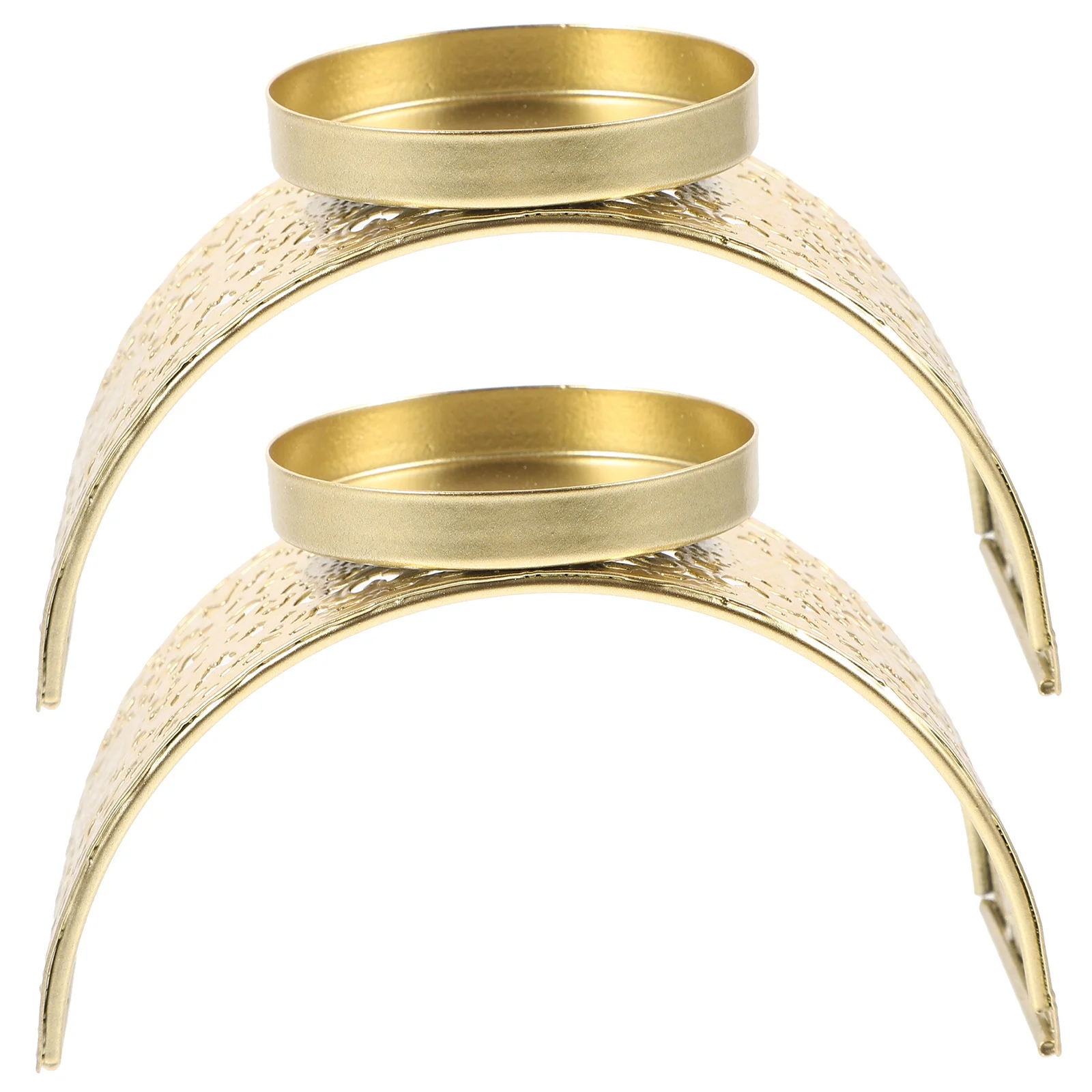 

2Pcs Iron Tealight Holder Hollow Desktop Stand Rustic Home Decor Gift Spa Meditation Tapered Holders