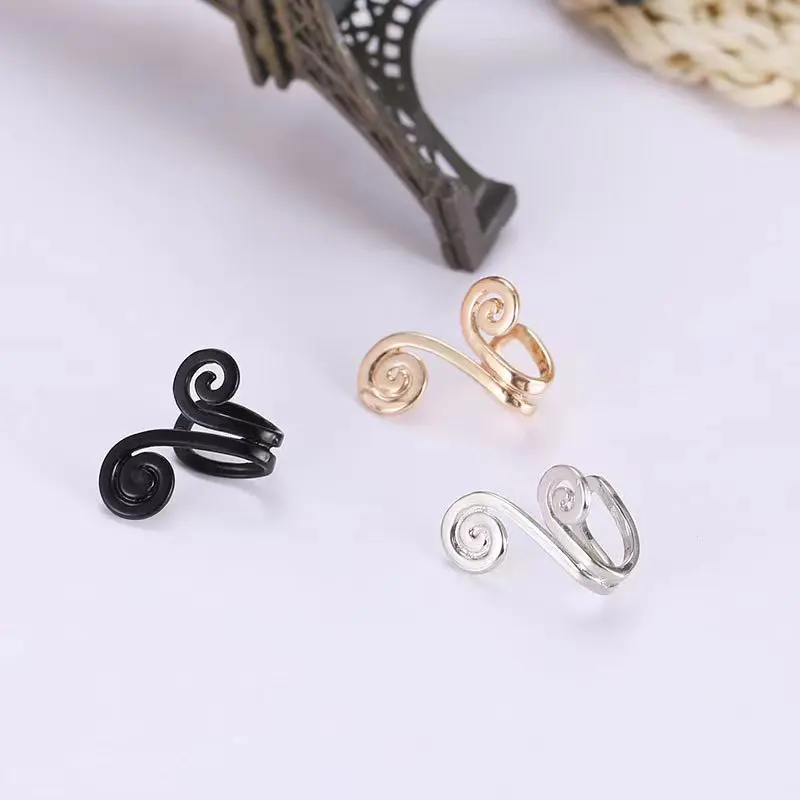 1set Hot Selling Personality Simplicity And Fashionable Tight Hoop Spell Sun Wukong Ear clip, No Ear hole, Geometric Earrings