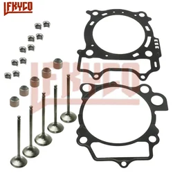 Motorcycle Engine Complete Intake Exhaust Valves Gasket Kit for Yamaha YFZ450 04-09 WR450F 03-06 YZ450F 03-05 YFZ450SE 05-08