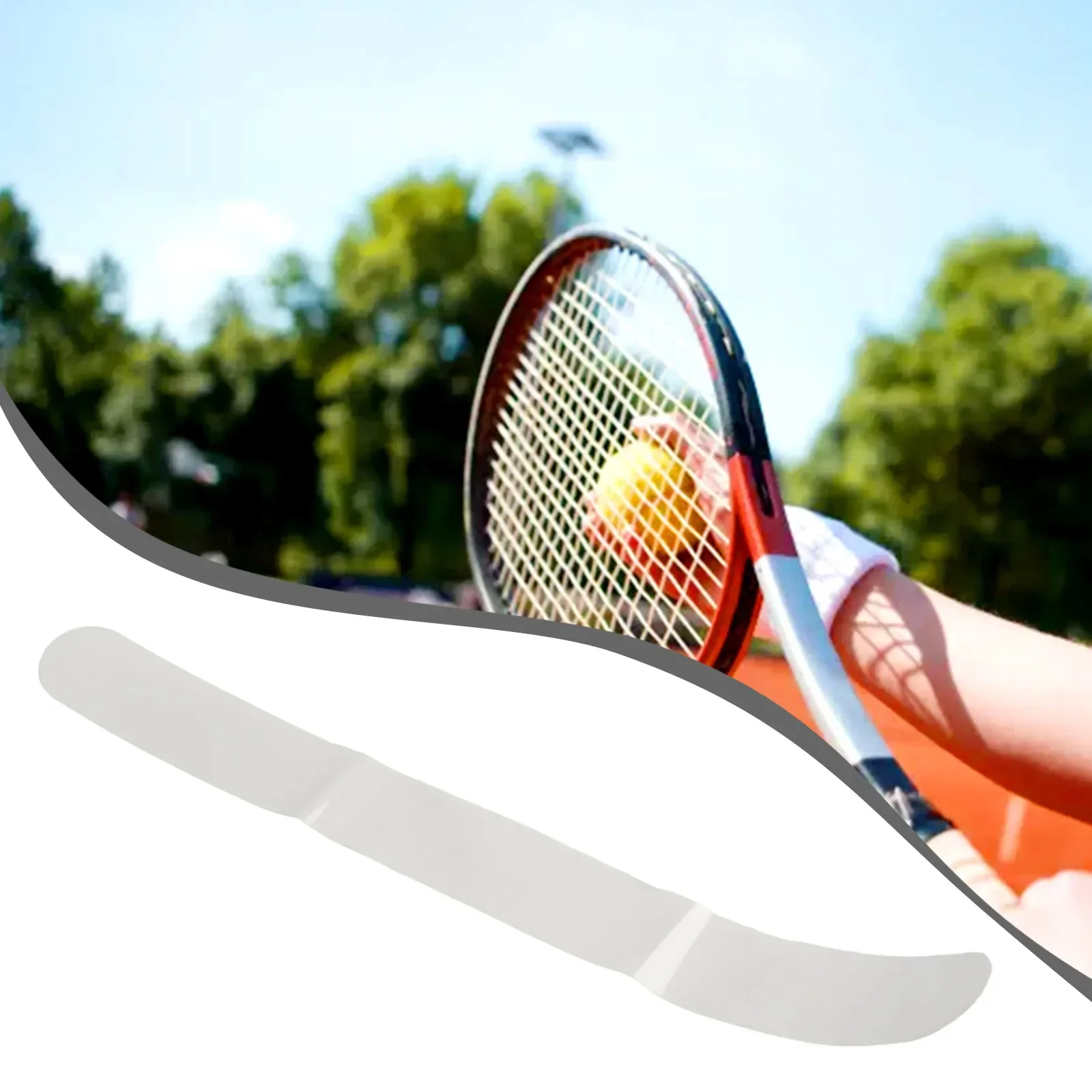 Racket Head Sticker Racket Paddle Tape Protection Tape Reusable Transparent 37*3.5*0.66cm High Quality Lightweight