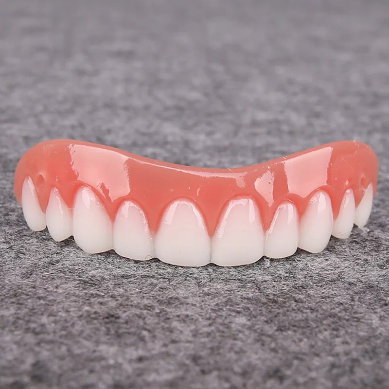 False Tooth Stickers Silicone Simulation Fake Teeth Whitening Dentures Upper Dental Veneers Sleeve Perfect Whiten Tooth Braces