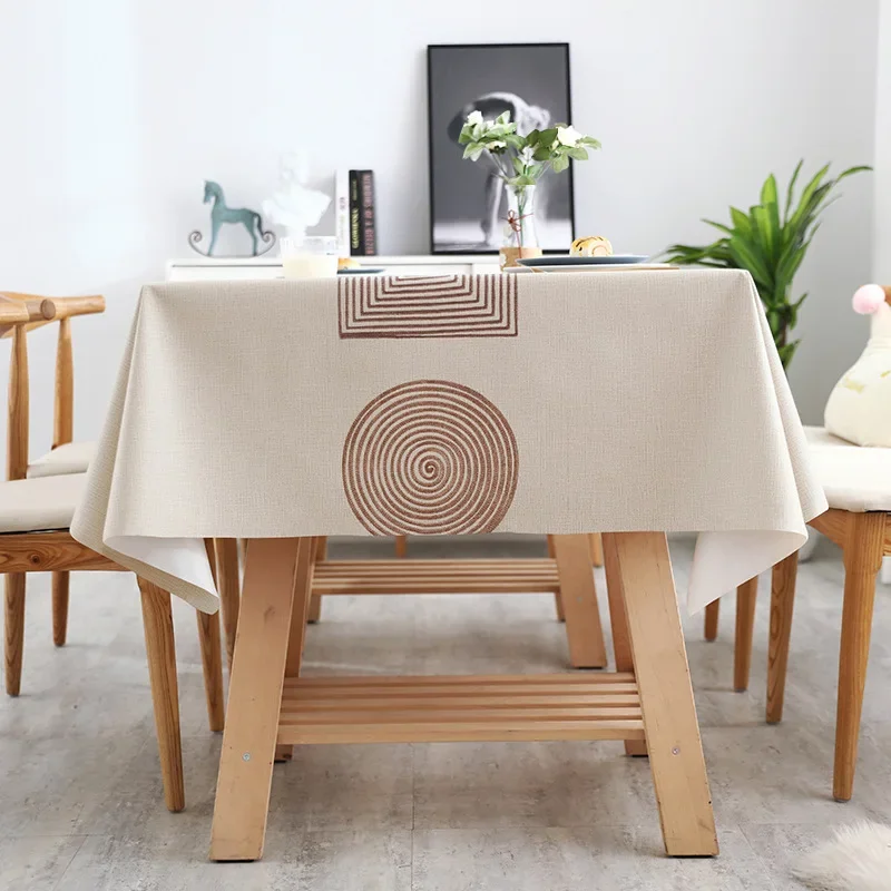 PVC Scandinavian Style Tablecloth, Waterproof and Oil-Free Printing, Plastic Table Decoration, Beautify Home, Living Room