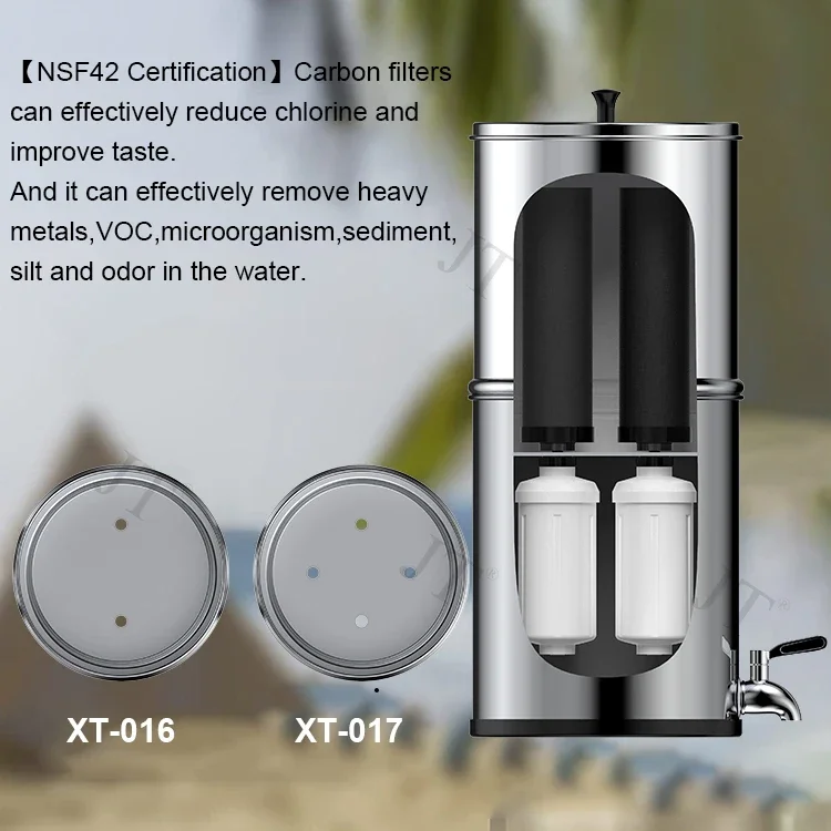 Outdoor water filtration portable stainless steel gravity fed filter camping water filter gravity water filter systems