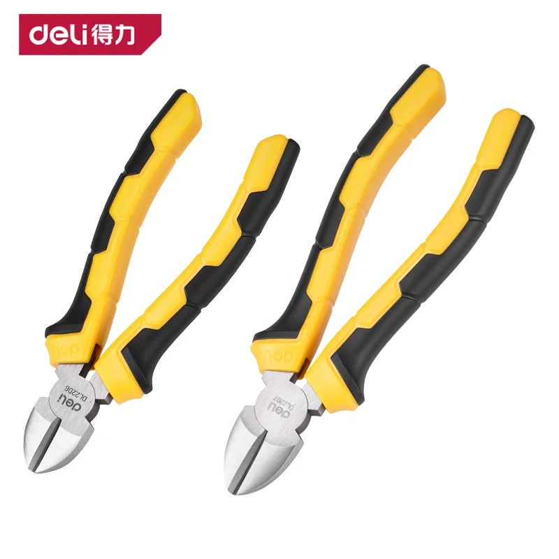 Diagonal Cutting Pliers 6/7 Inch 55# High Carbon Steel Forged Side Cutters Induction Hardened PVC Grip Wire Cutter Electrician