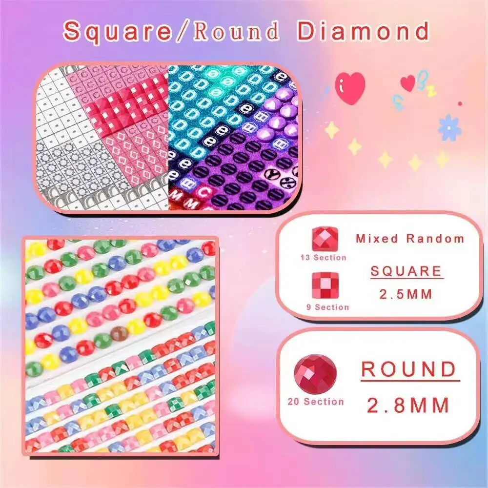 1pc frameless   Diamond Mosaic Butterfly Flower Animal Cross Stitch Diamond Painting 5d Rose Floral Square Round Drill Home Deco view 4