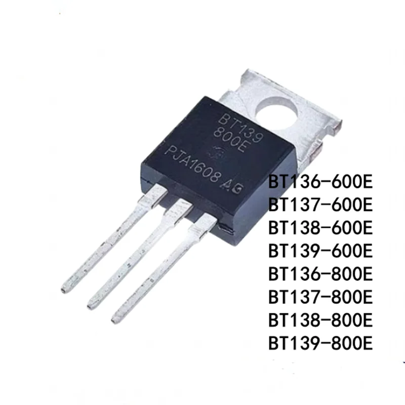 10PCS Brand - new BT137, BT136, BT138, BT139, 800E, 600E, 800G Through - Hole TO - 220 Triacs