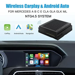 AUTOABC Wireless Carplay Suitable For Mercedes Benz A B C E CLA GLA GLK ML Sprinter NTG4.5 Becker Module Android Auto Navigation