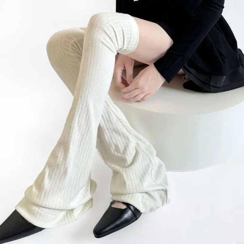 

M6CD Женщины Ribbed вязаные бедры высокие длинные носки