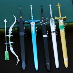 22cm Elucidator Sword Anime Art Online Kirito Weapon Yuuki Asuna Blue Rose Sword Real Steel Not Sharpened Katana Japanese Toys