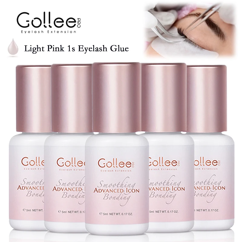 Gollee Low Odor Glue Adhesive Wholesale Glue for Eyelash Extension Glue with Bonder Lash 20ml Accelerate glue drying Lash Makeup