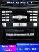 Central CD button steering wheel Lift window interior Cover Stickers Trim For Mercedes Benz E Class W212 211 W213 E200 E260 E300