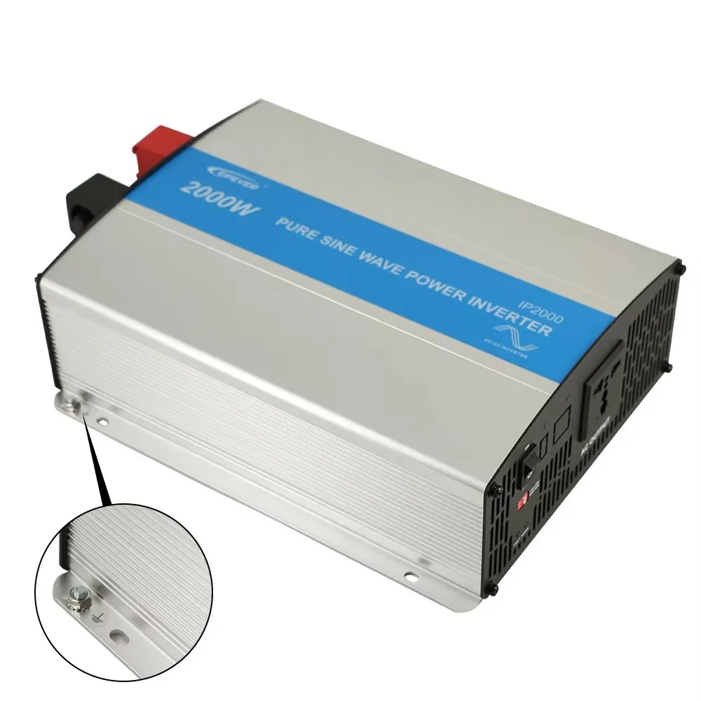 EPever 2000W IPower Pure Sine Wave Inverter 24V/48V Input 110VAC 120VAC 220VAC 230VAC Output 50HZ 60HZ High Efficiency Converter