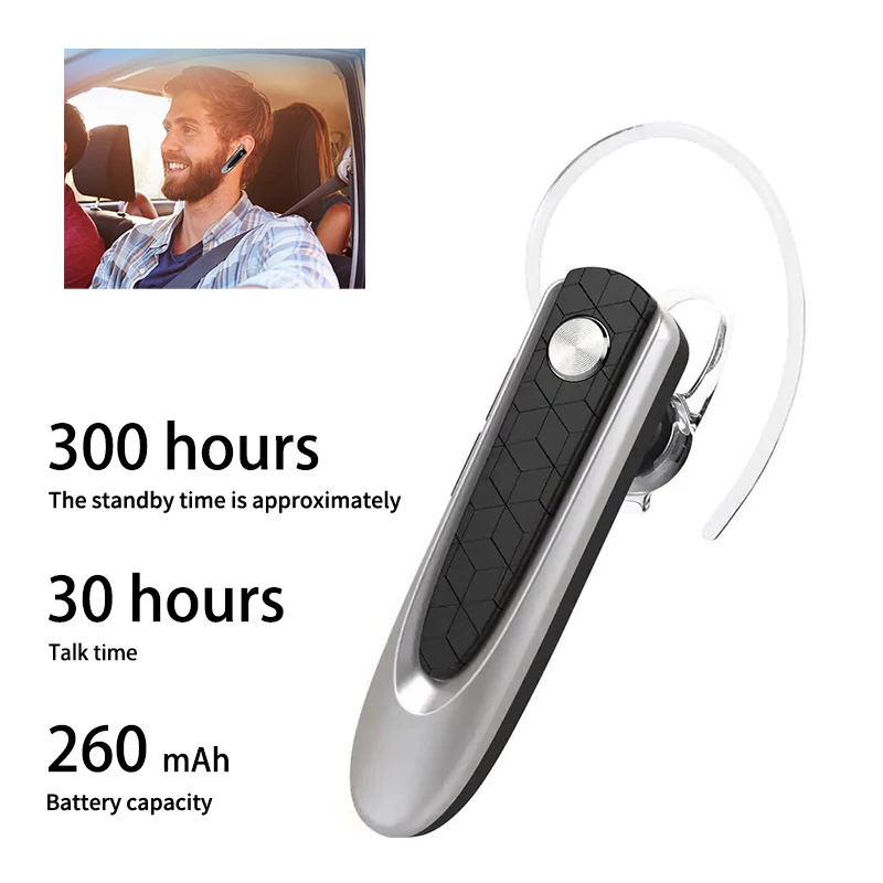 

DENREEL Bluetooth V5.3 Headset Wireless Headphones Hands-free Earphones 30H Music Earpiece with CVC6.0 Mic for Business/Driving