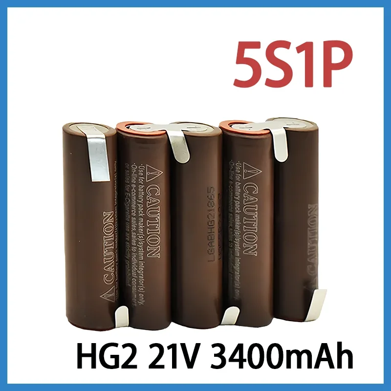 New 2S1P 3S2P 4S1P 4S2P 5S1P 5S2P 18650 HG2 battery pack custom battery welding 3400mAh / 6800mah battery pack 7.4V to 25.2V