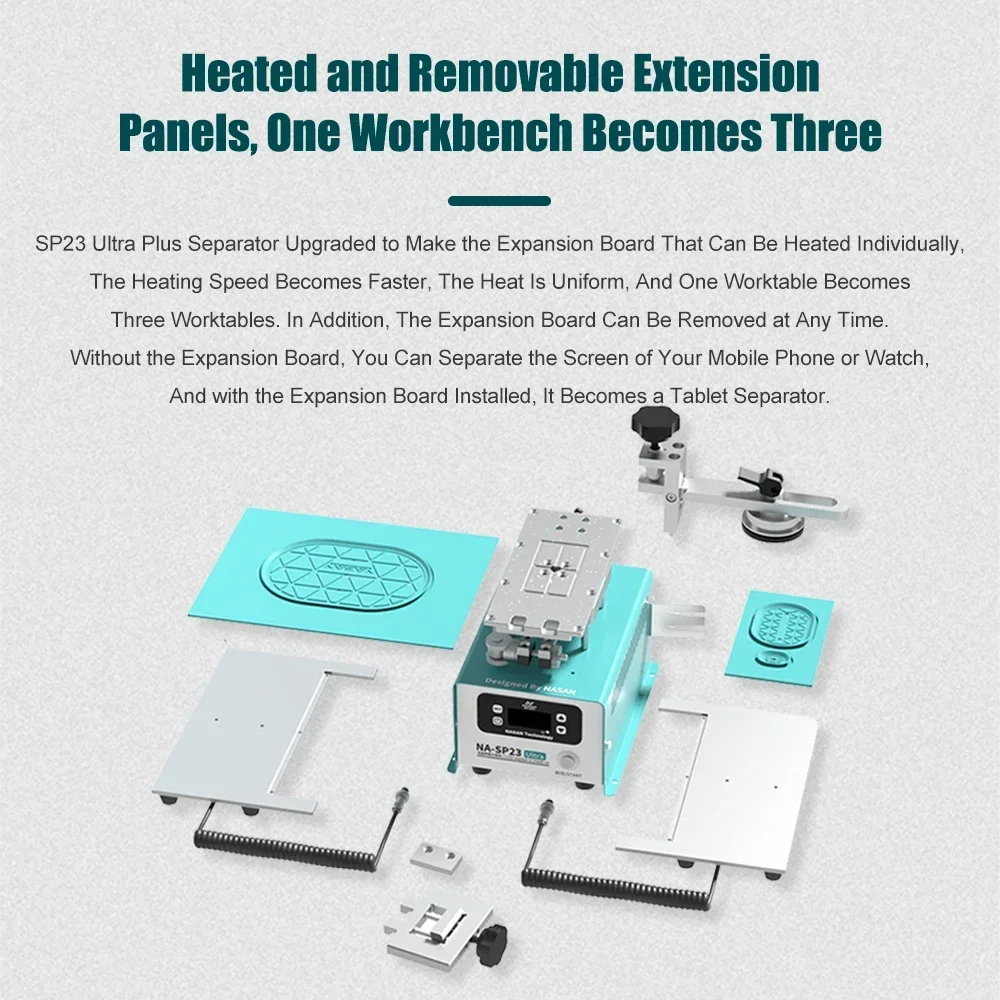 NASAN SP23U Plus LCD Screen Separator for Mobile Phone Under 7/15 Inches Super Suction Screen Frame Repair Separation Machine