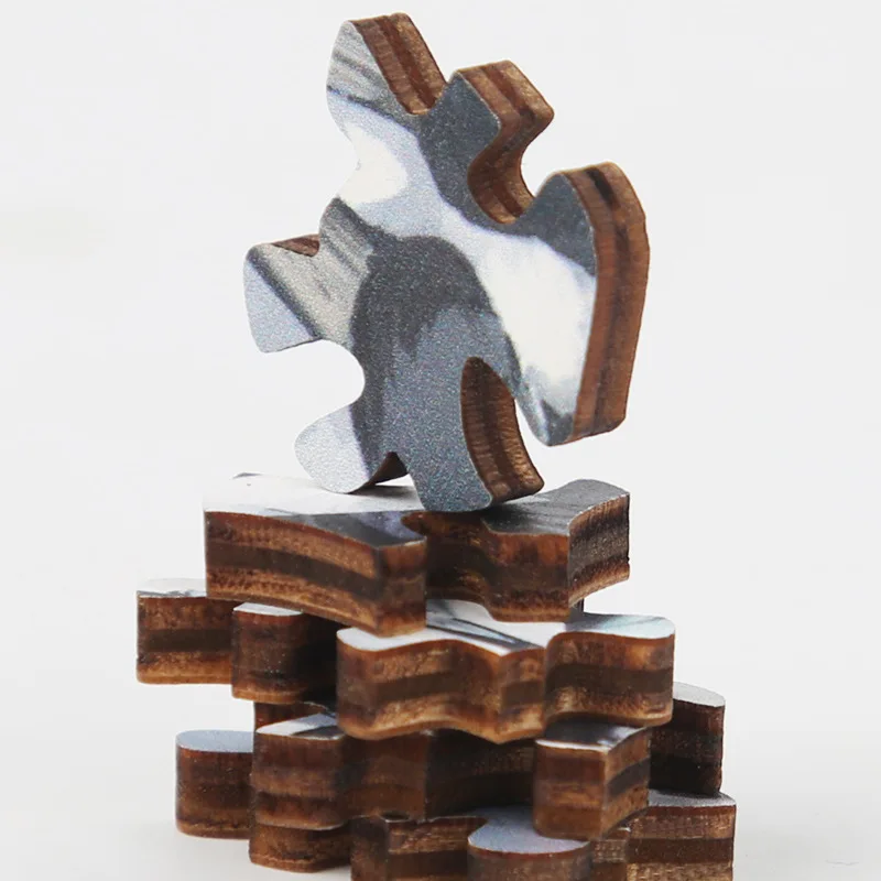 300pcs Brain Teaser Jigsaw Wooden Puzzle Difficult Panda Puzzles Toys Game for Adults Kids Animal Shaped Puzzle Home Decoration