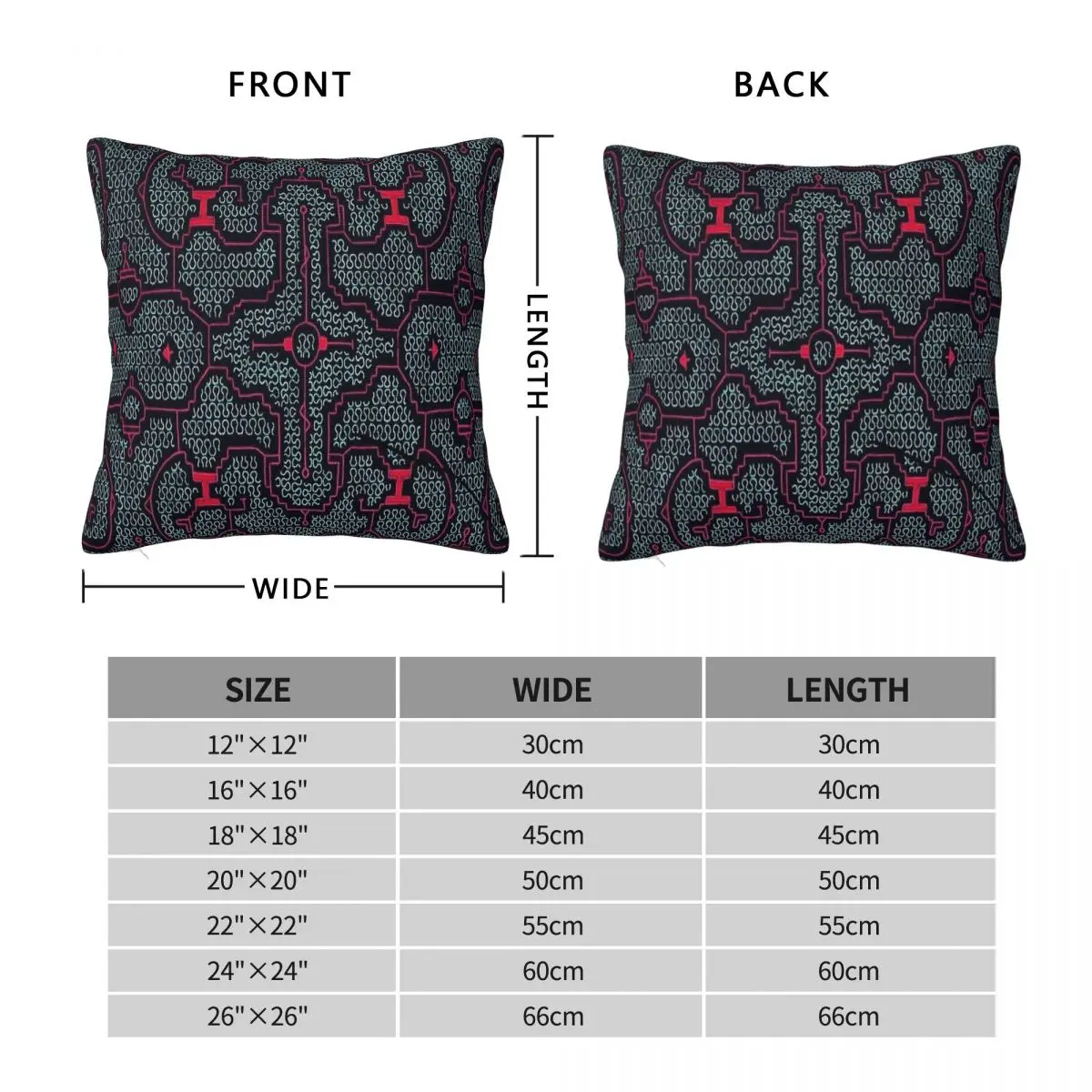 Indian Shipibo Tribal Square Pillowcase Polyester Linen Velvet Creative Zip Decor Throw Pillow Case Sofa Cushion Case