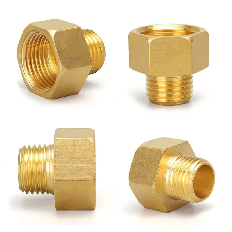 Male to Female Thread Brass Pipe Connectors Brass Coupler Adapter Threaded Fitting 1/8