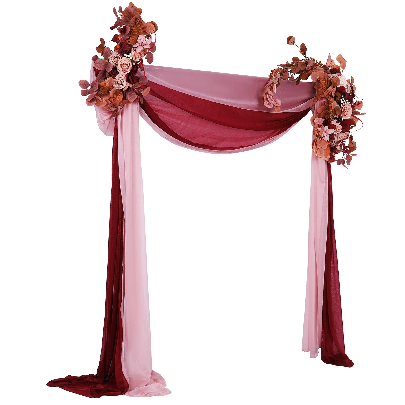 

Набор из 4 искусственных цветочных гирлянд с драпировкой для свадебной арки, комплект искусственных цветов для свадебной церемонии и приема гостей