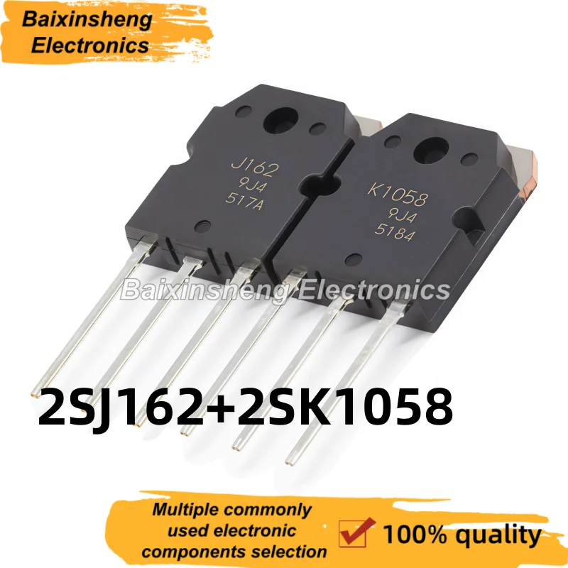 

10PCS NEW 2SJ162 2SK1058 TO-3P J162 K1058 Audio transistor pair
