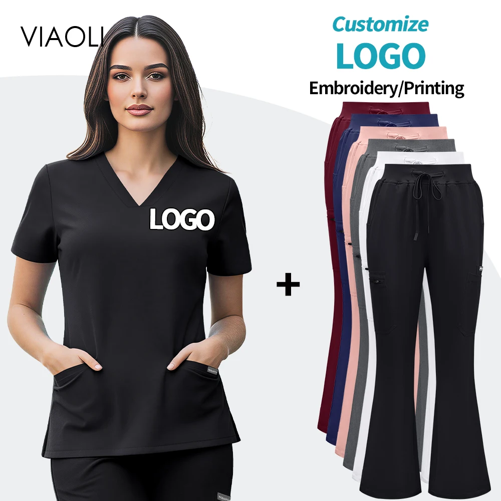 High Quality Operating Room Nurse Uniforms Medical Clothing For Women Hospital Dentist Suit Beauty Clinical Workwear Custom Logo