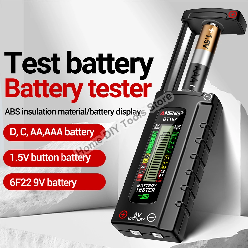 BT167 BT169 Digitale Batterie Tester Detektor Multifunktion ale Schnell messung Batterie AA/AAA/C/D/9V/1,5 V Knopfzellen messung