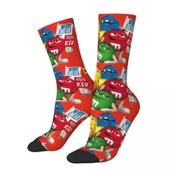 Chaussettes de Compression Rétro pour Homme, Harajuku, M Chocolat Bonbon, Dessin Animé, Coloré, Hip Hop, Nouveauté, Sans Couture