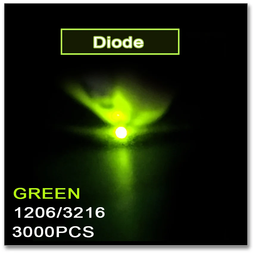 JASNPROSMA 1206 3216 SMD LED 3000 قطعة أحمر برتقالي أصفر أخضر اليشم أخضر جليد أزرق أبيض دافئ أبيض وردي أرجواني ضوء جودة عالية