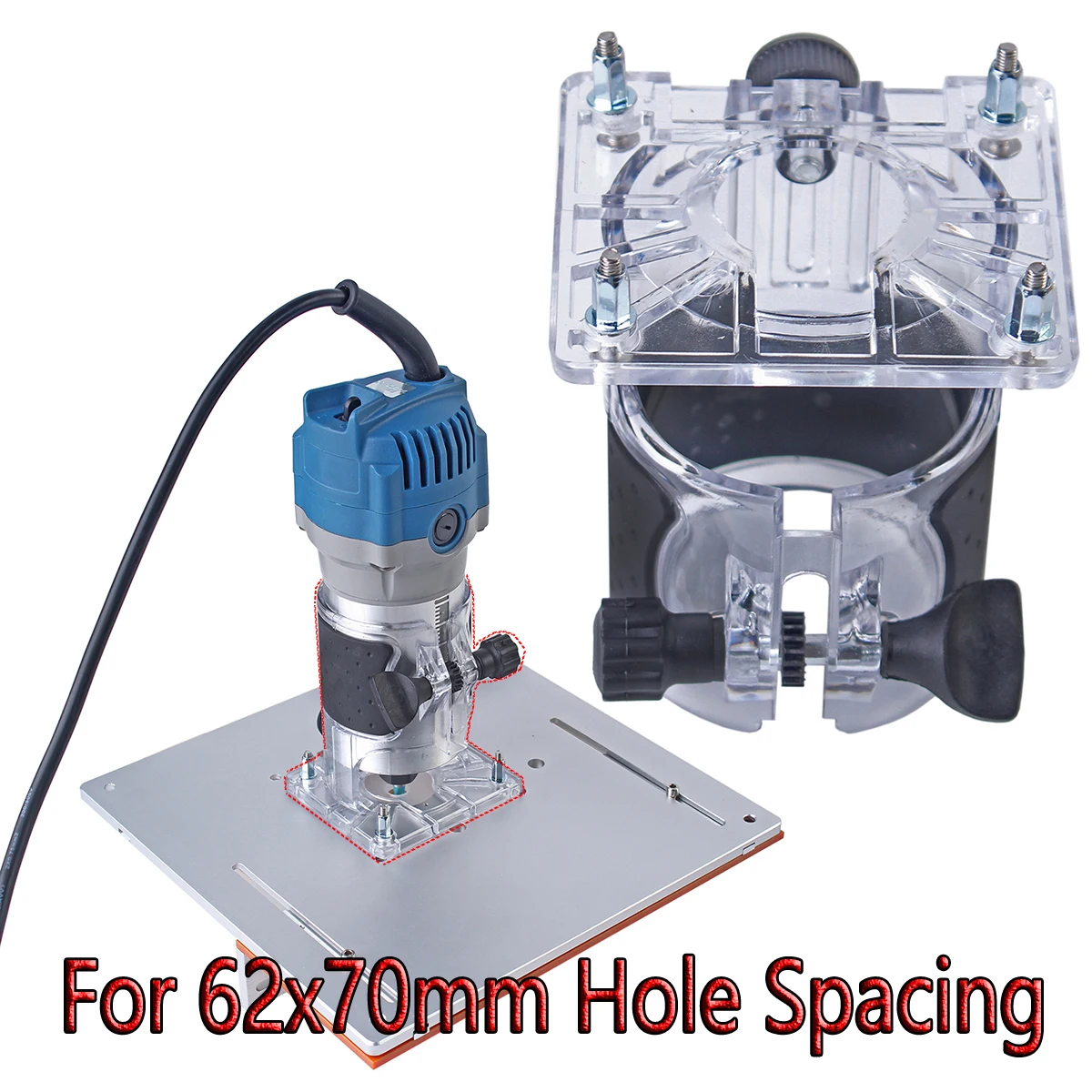 Imagem -02 - Mão Elétrica Aparador Base Router Base Balance Board Carpintaria Cortador de Borda Aparador Elétrico Máquina Power Tool Acessório