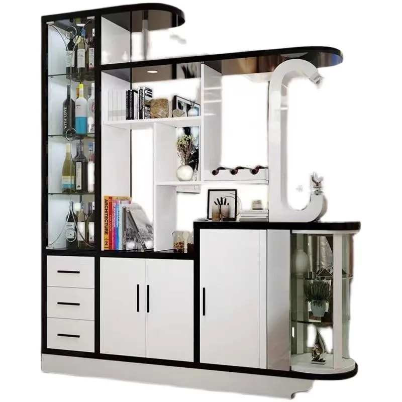 

Entrance partition cabinet Living room double-sided door wine cabinet