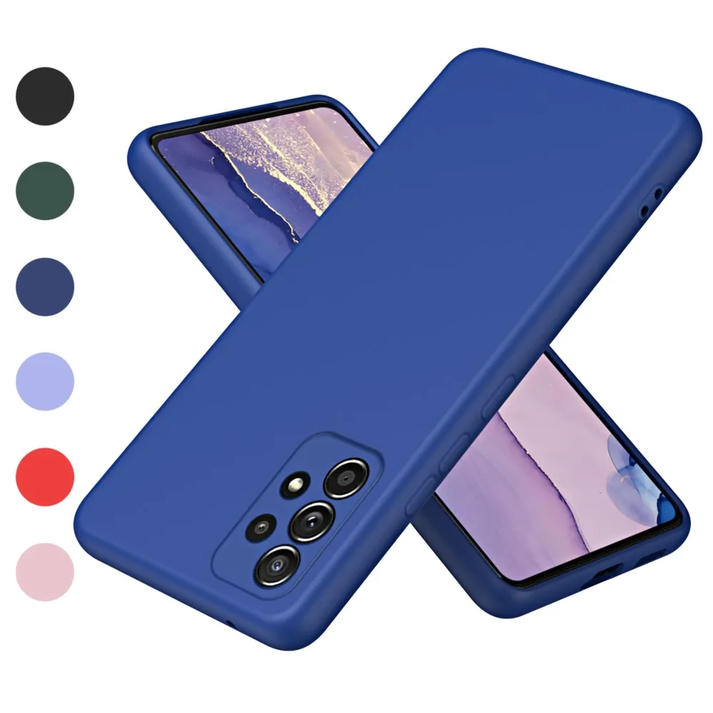 Liquid Silicone Phone Case for Samsung Galaxy A13 A23 A33 A53 A14 A24 A34 A54 A12 A22 A32 A52 A15 A25 A35 A55 5G Cover Fundas image 2