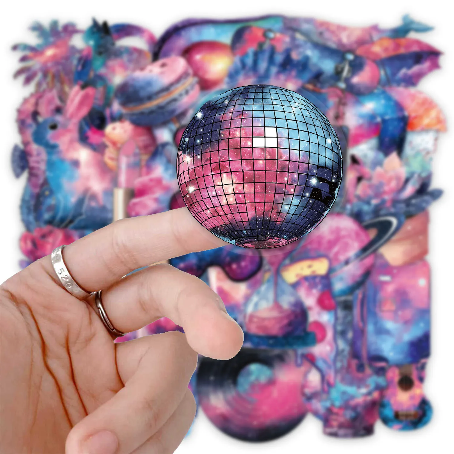 50 SZTUK Naklejek Gwieździste Niebo DIY na Telefon, Laptop, Termos, Kubek, Zabawki