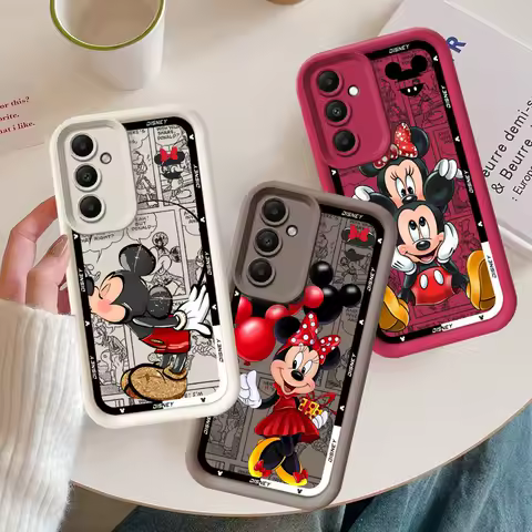 Disney Mickey Minnie Mouse Phone Case for Samsung Galaxy A21s A22 A23 A24 A25 A31 A32 A33 A34 A51 A52s A54 A55 A71 A73 5G Cover