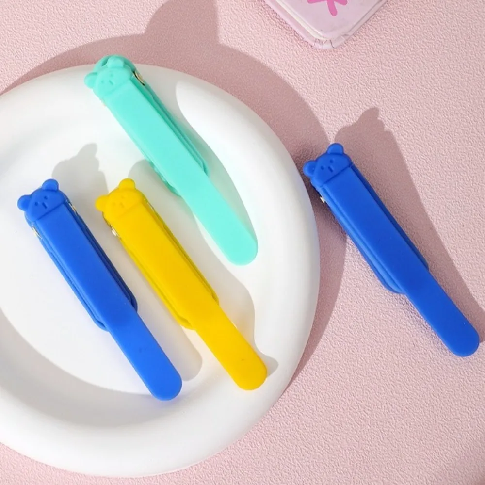 Clip de marque-page ours mignon, 1/3 pièces, suivez automatiquement, fournitures de papeterie, marqueurs de livre, diviseur de Page pour carnet de notes en Silicone