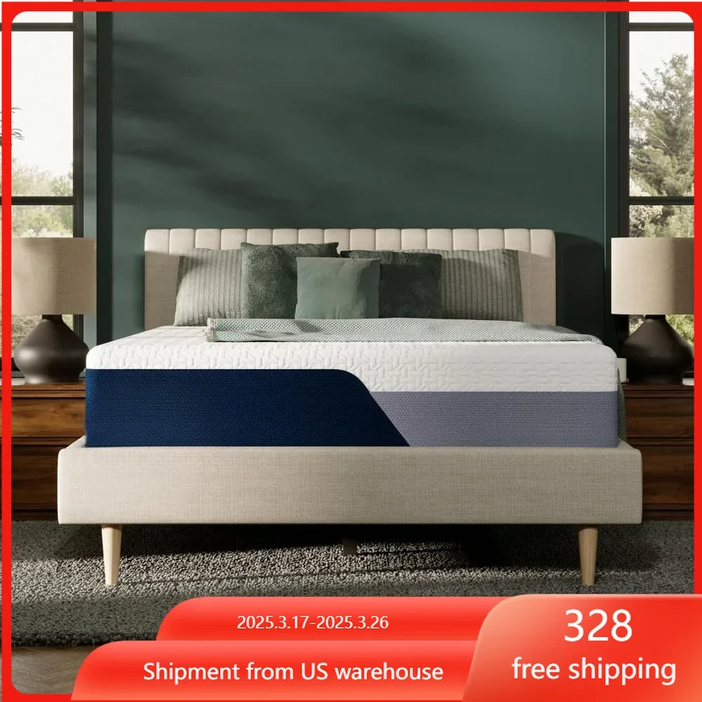 13 inch extra large mattress (new version) - medium hardness - contour memory foam - cooling upgrade -2 inch decompression layer