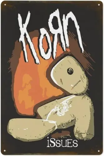 Korn Band Music hip rock-letrero de estaño de Metal, cartel de pintura, decoración Vintage de pared