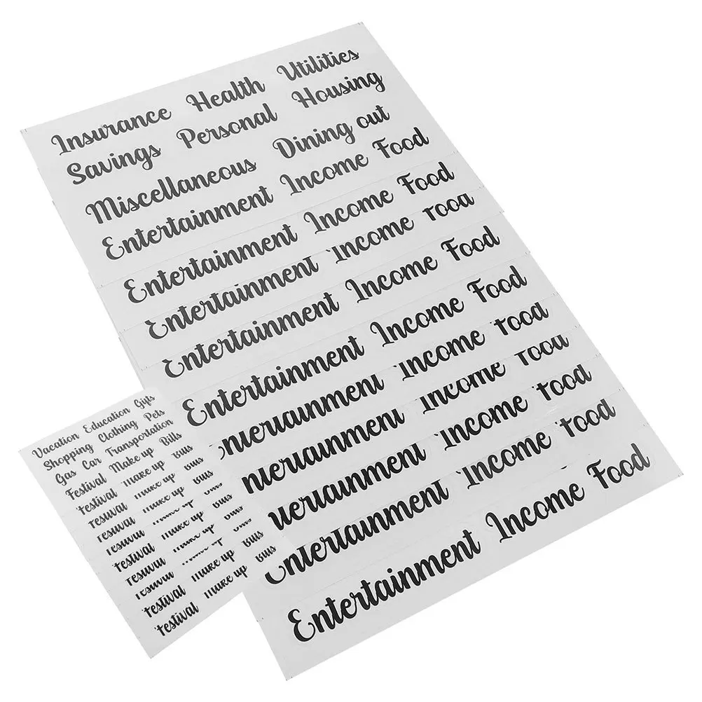 

12 set Alphabet Label Stickers Cash Envelope Labels For Budget Organization Self-Adhesive Planner Decorative Stickers