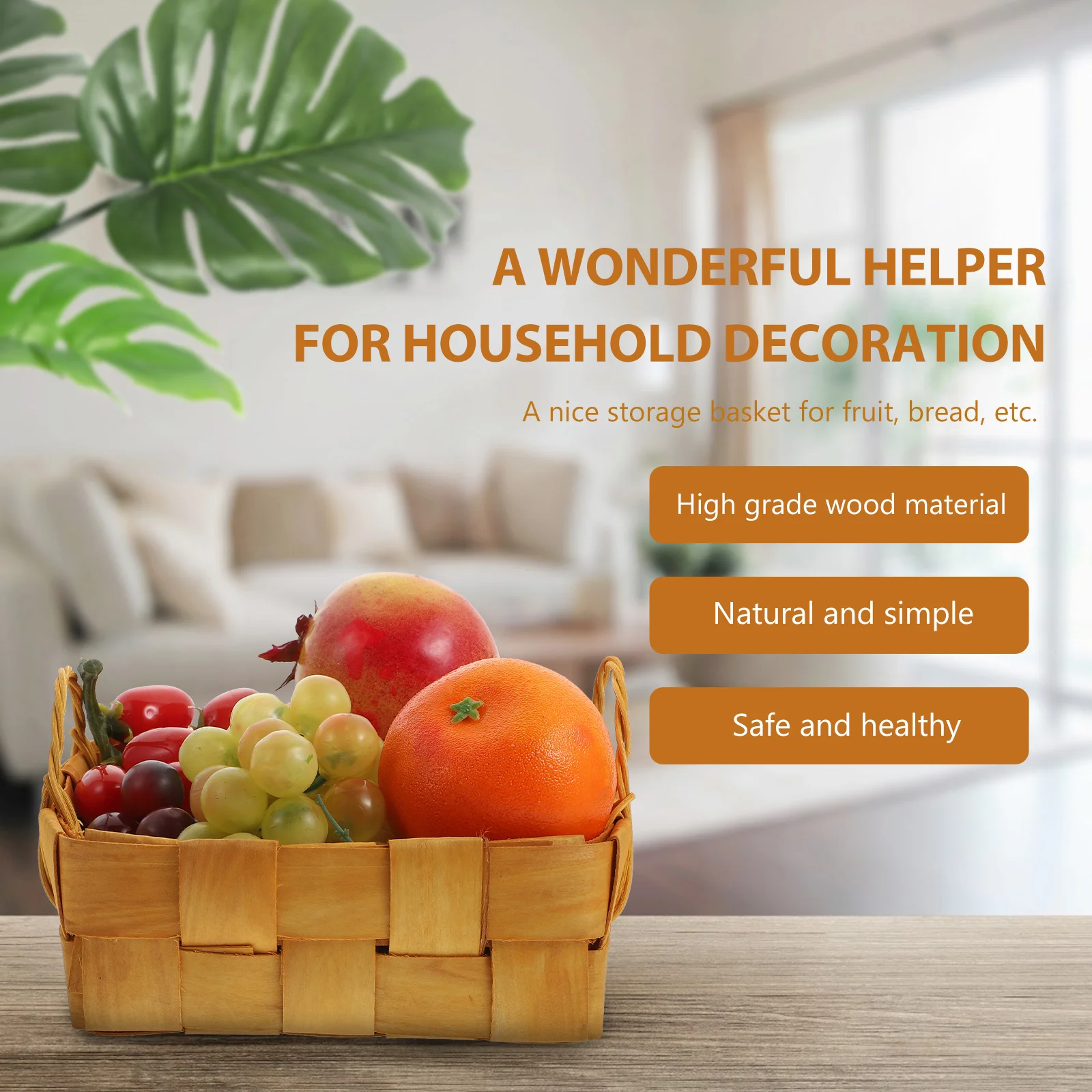 

Wooden H Bread Storage Basket Storage Container Portable Basket Bread Egg Tray Portable ganizer Eco Material Home Decor