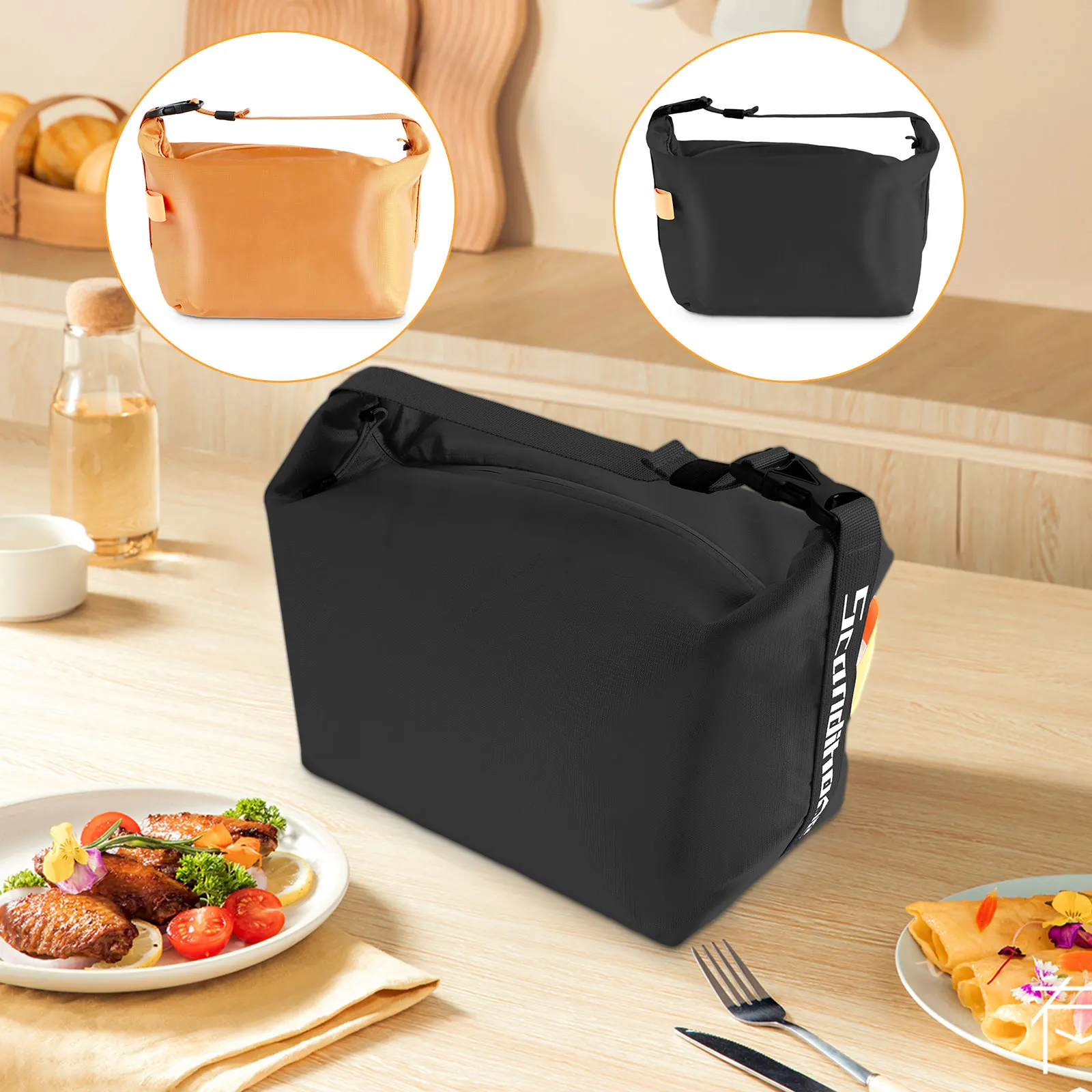 Food Box Handbag Leak Proof and Insulated Bento Bag with Large Capacity for Snack Portable Meal Tote Bags for Work Travel