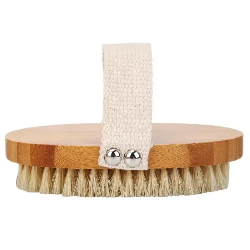 Dry Skin Body Brush Soft Natural Bristle Shower Brushes Wooden Bath Shower Bristle Brush SPA Body Brushes Without Handle