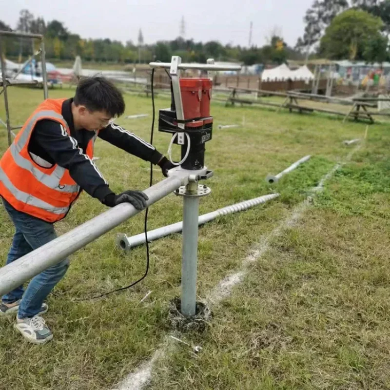 Hand-Held Driver Efficient Helical Pile Installation