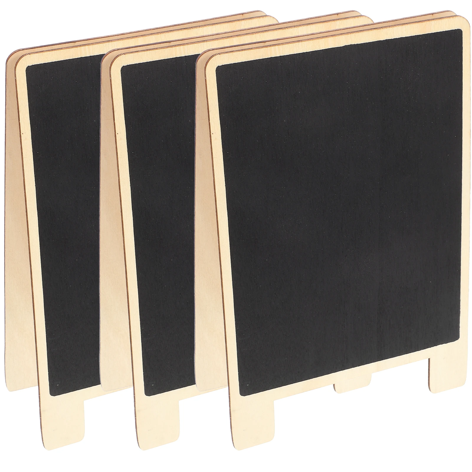 

3Pcs Wooden Double Wooden Sided Standing Notice Board 30x20cm Desk Decor Writing Memo Pad