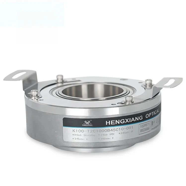 

K100 hollow shaft encoder large hole shaft 40/42/45mm 1024ppr A+B+Z+NPN output for elevator/life speed measurement