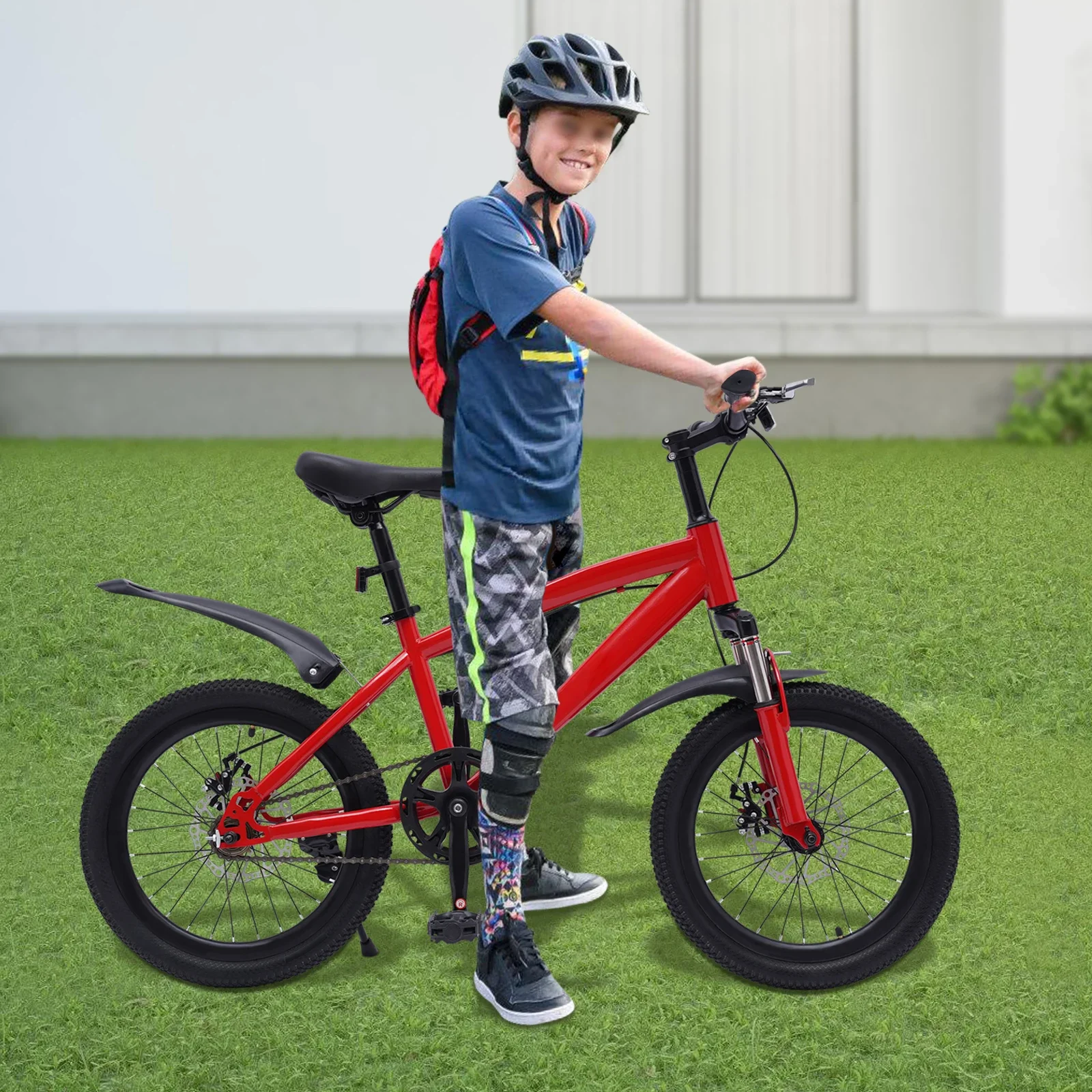 18 Inch Children's Bike Children Bicycle Youth Mountain Bike Bicycle Blue / White / Yellow / Red / Pink