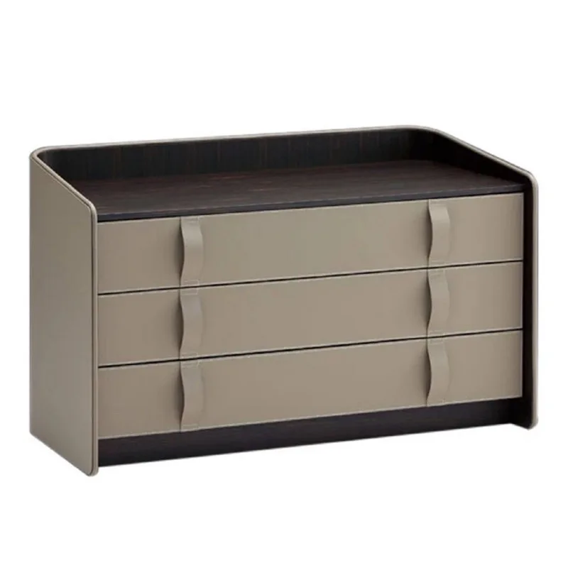 

Italian minimalist solid wood dining side cabinet